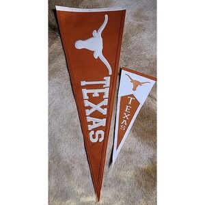 Texas Longhorns Winning Streak Embroidered Wool Banner Set (2)‎ NCAA UT Rare